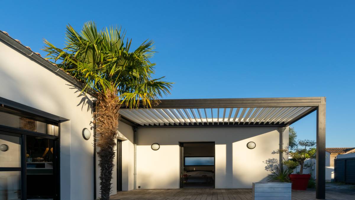 Moderne aluminium pergola.